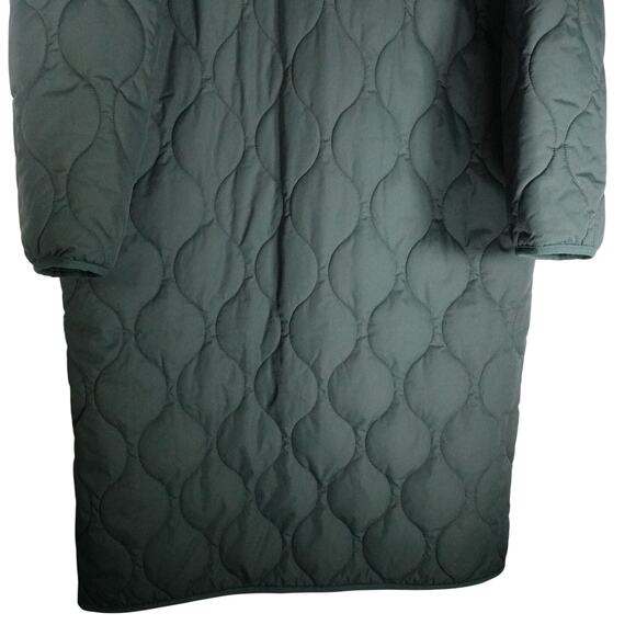 NWOT Quince Women’s XL Featherless Quilted Long Puffer Jacket Coat Verdant Green - Picture 6 of 9